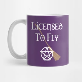 Licensed to Fly Wiccan Pagan Halloween Cheeky Witch Mug